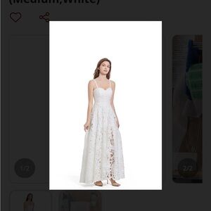 Elegant White Lace Midi Dress